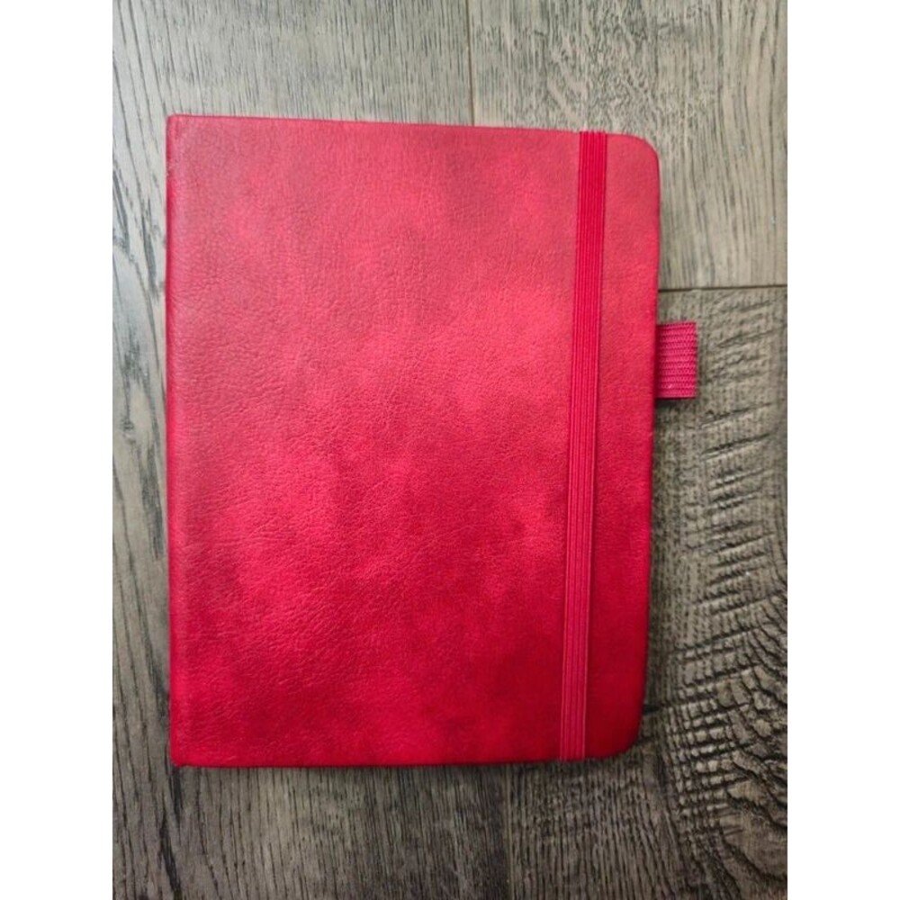Password Keeper Organizer Red Faux Leather Alphabetical Tabbed Address Book